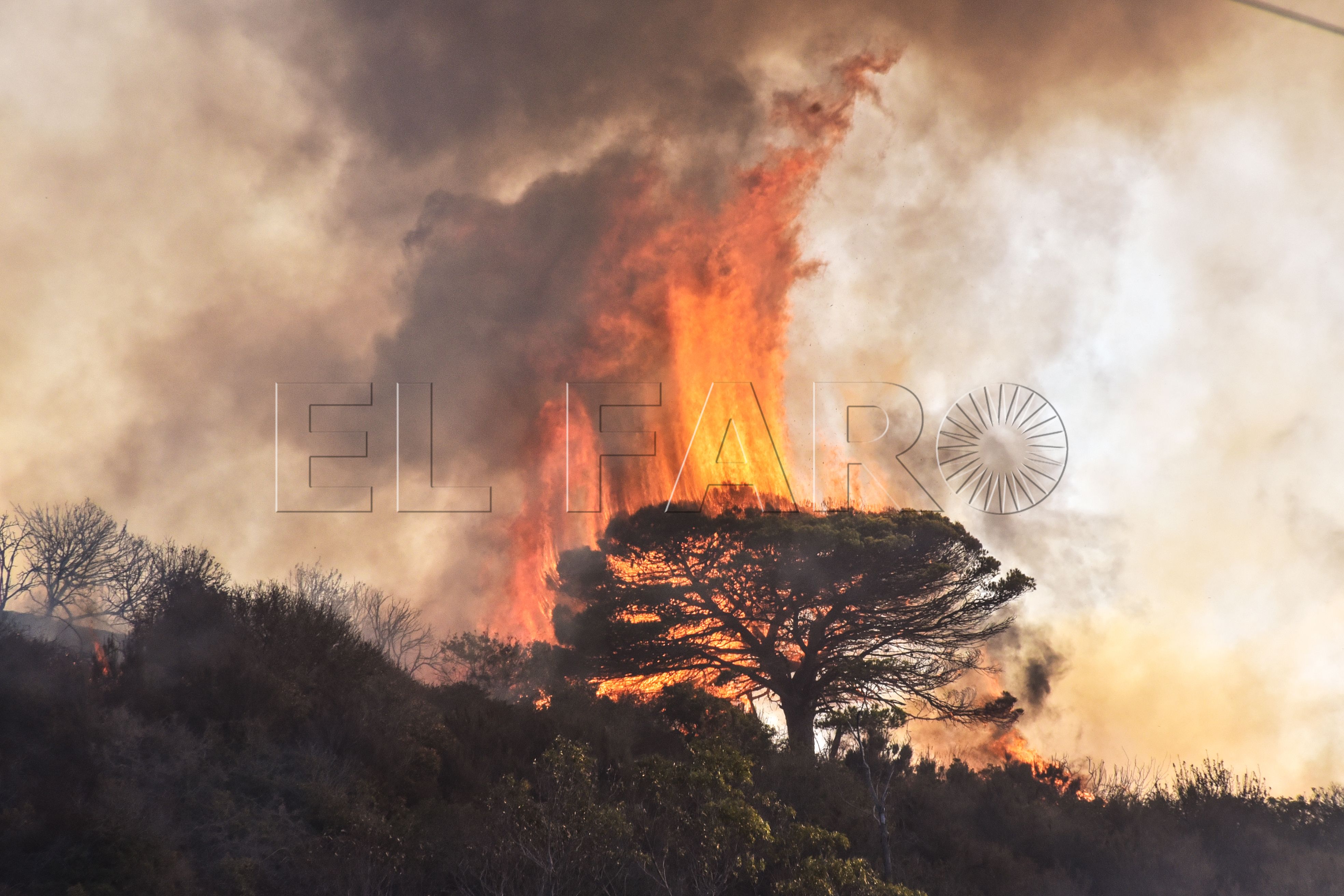Incendio en el Hacho