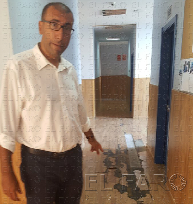 Alí, durante su visita a 'La Esperanza'. Cedida