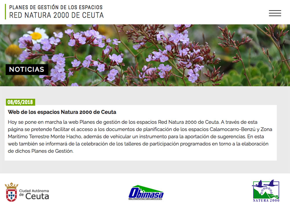 Obimasa crea web para decir cómo protege los espacios Red Natura 2000