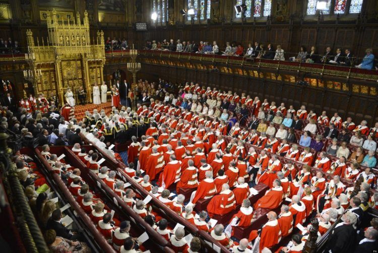 Britain's Queen Elizabeth delivers her speech during the State Opening of Parliament at the House of Lords, alongside Prince Philip in London May 8, 2013.      REUTERS/Toby Melville (BRITAIN  - Tags: POLITICS ROYALS ENTERTAINMENT)