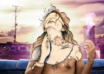 Fotografía Gustavo Morales Ilustración (Isabel Martínez) y actor y creativo Dani Gestido