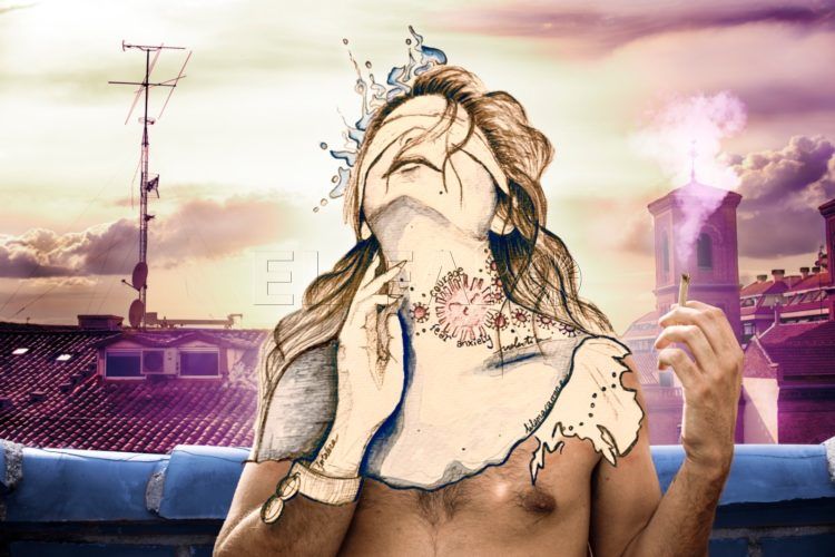 Fotografía Gustavo Morales Ilustración (Isabel Martínez) y actor y creativo Dani Gestido