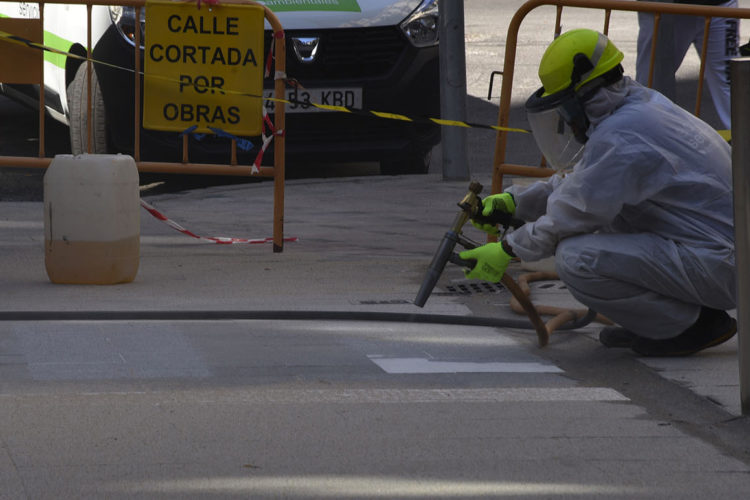 calle cortada por obras