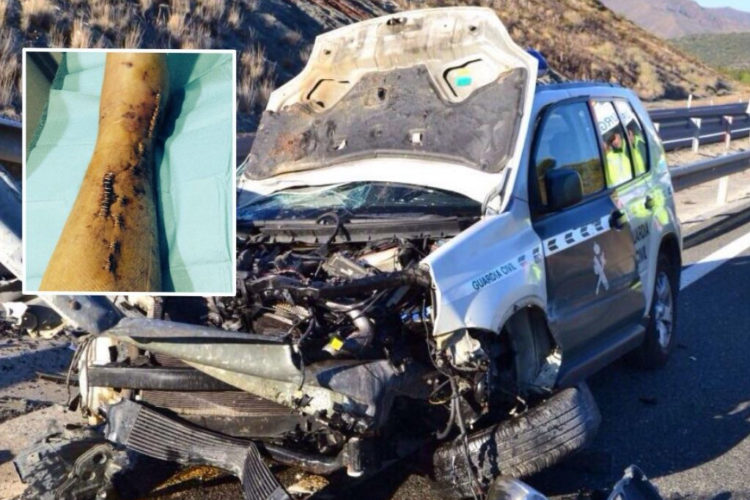 accidente dani flores guardia civil