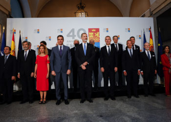 El secretario general de la OTAN, Jens Stoltenberg asiste al acto de conmemoración por el 40 aniversario del ingreso de España en la OTAN