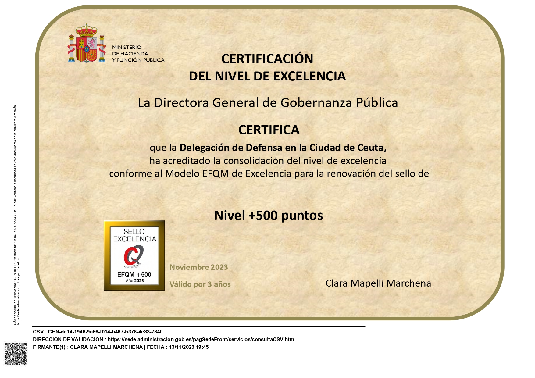diploma-renovacion-certificado-excelencia-delegacion-defensa