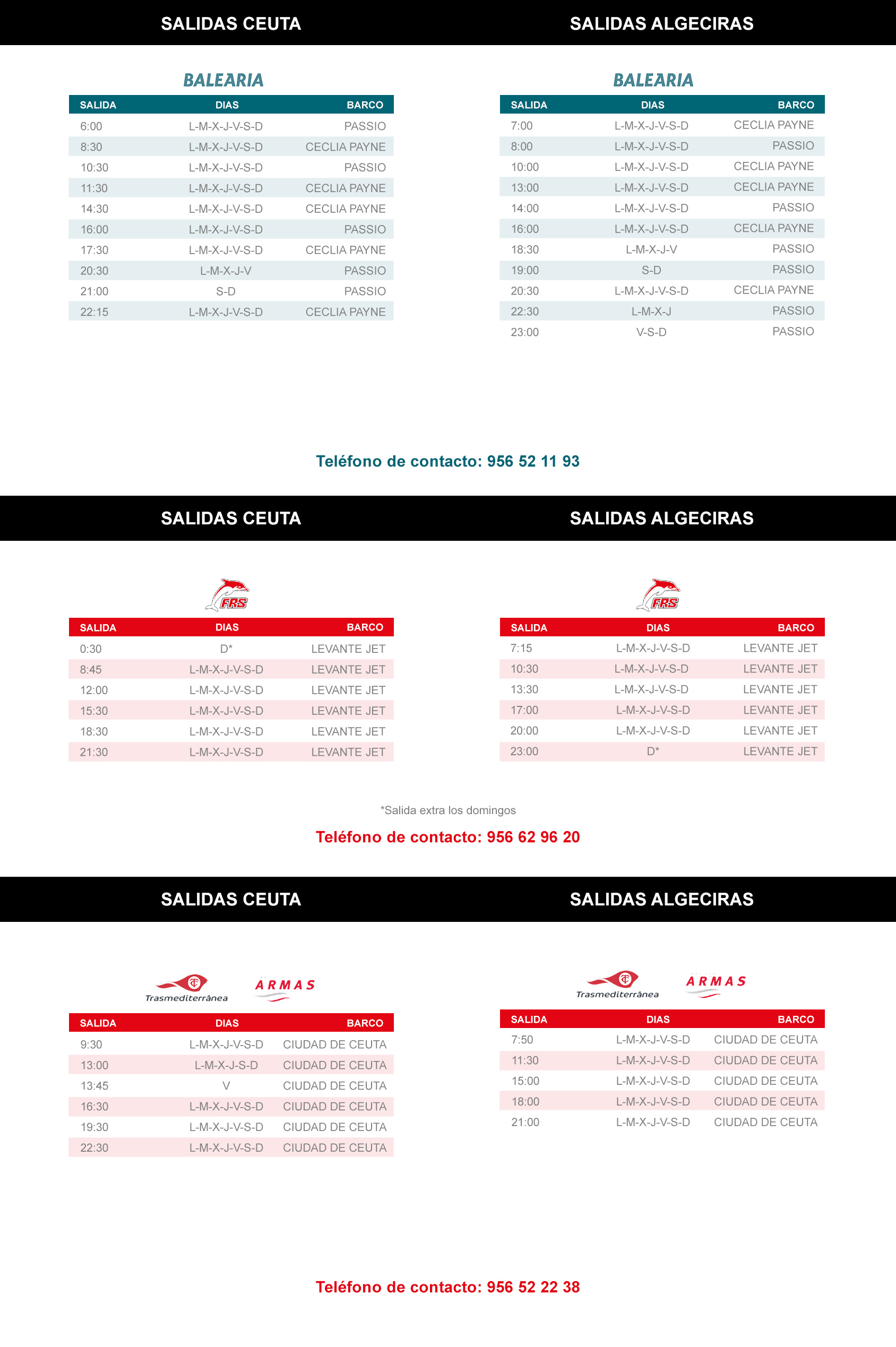 HORARIOS BARCOS 23.10.2024