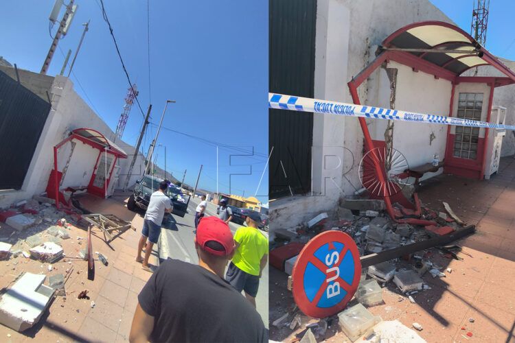 accidente-benzu-colision-coche-marquesina-autobus-1