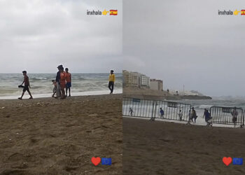 corre-corre-huida-menores-ceuta-pleno-oleaje