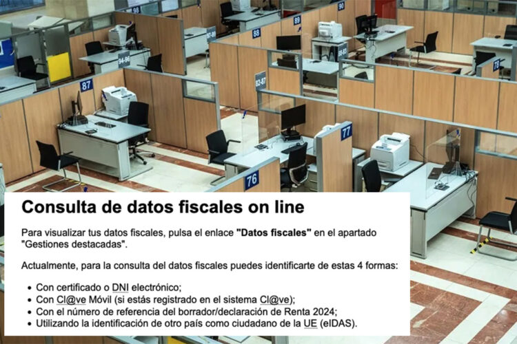 a group of cubicles with computerscampana-renta-como-revisar-datos-fiscales