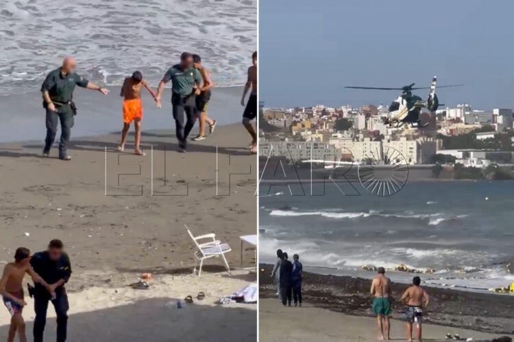 entrada-inmigrantes-nado-guardia-civil-apoya-helicoptero-desaloja-playa