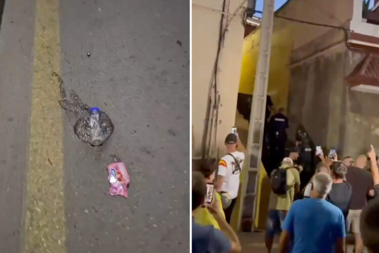 ataque-manifestantes-ceuta-botellas-aguarras