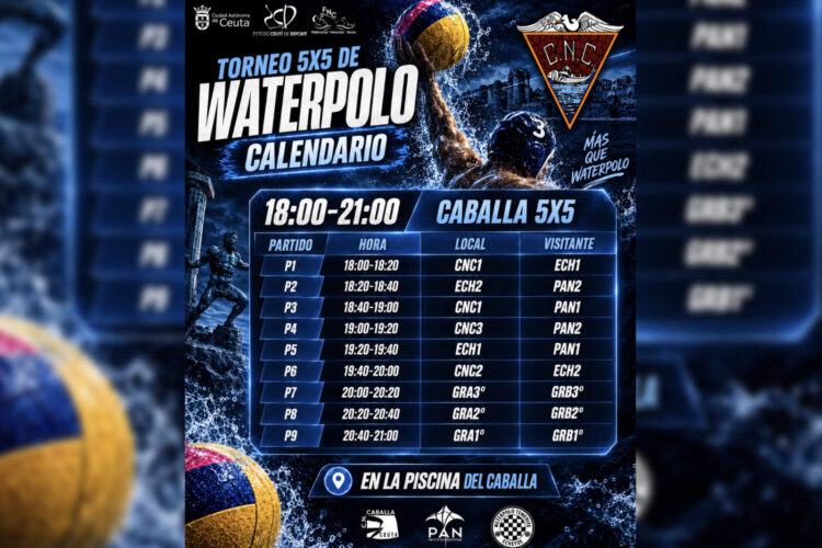 El CN Caballa organiza un torneo de 5x5 durante el ‘Torneo Ciudad de Ceuta’