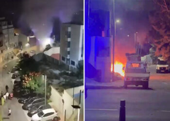 noche-terrible-vandalismo-coches-contenedores-quemados-peleas-1