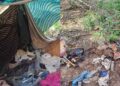 Un asentamiento de inmigrantes completamente camuflado en el Monte Hacho
