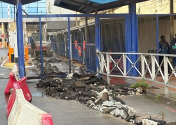 Obras de drenaje en la frontera del Tarajal
